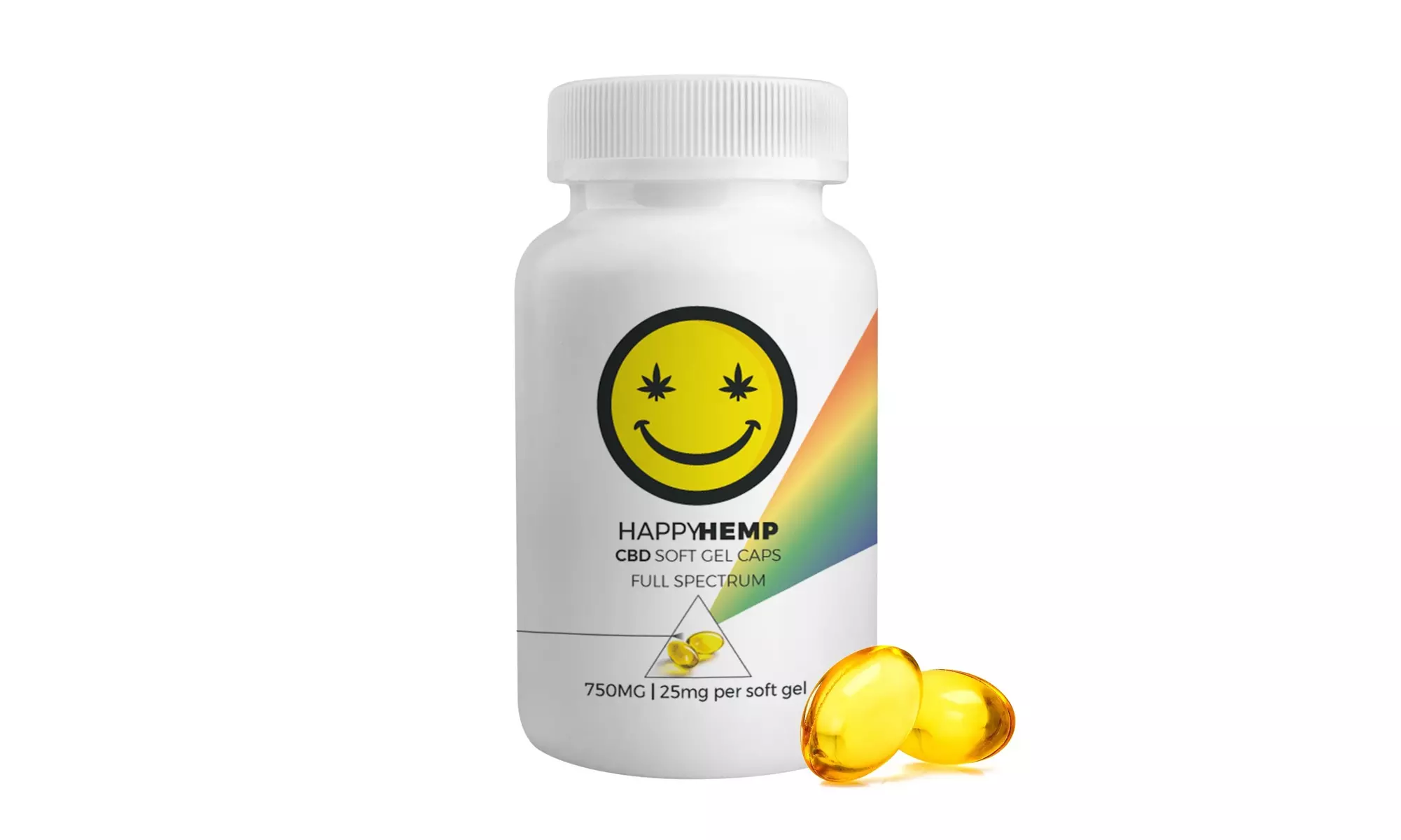 CBD Capsules from Happy Hemp - Full Spectrum Vitamins - Primary Image