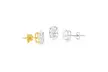 Lab Grown Diamond Stud Earrings Oval Shape in 14K Gold With Butterfly Push Backs - Second Medium