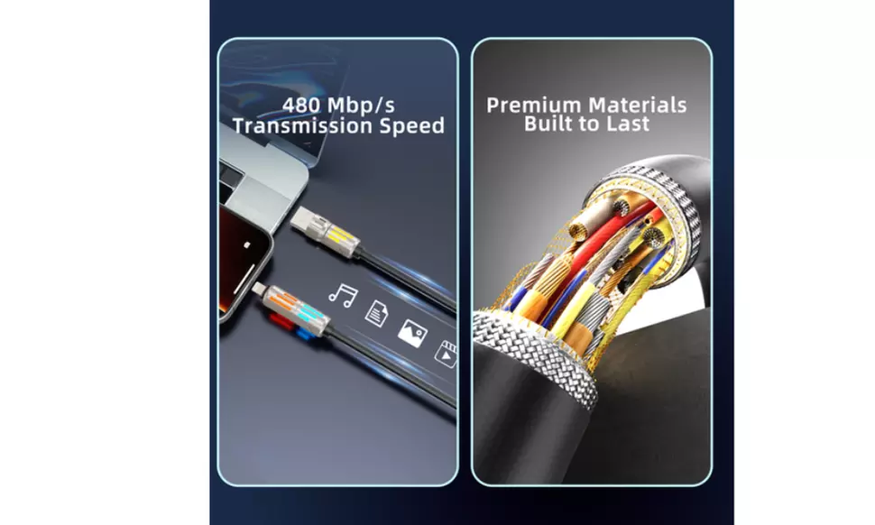 4-in-1 240W SuperFast Charging Cable LaptopCharging High Speed Cable