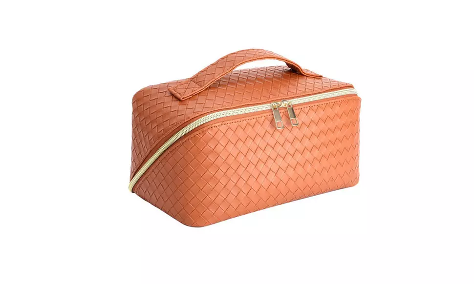 Large Capacity Lay Flat Makeup Bag Travel Cosmetic Bag Multifunctional Storage