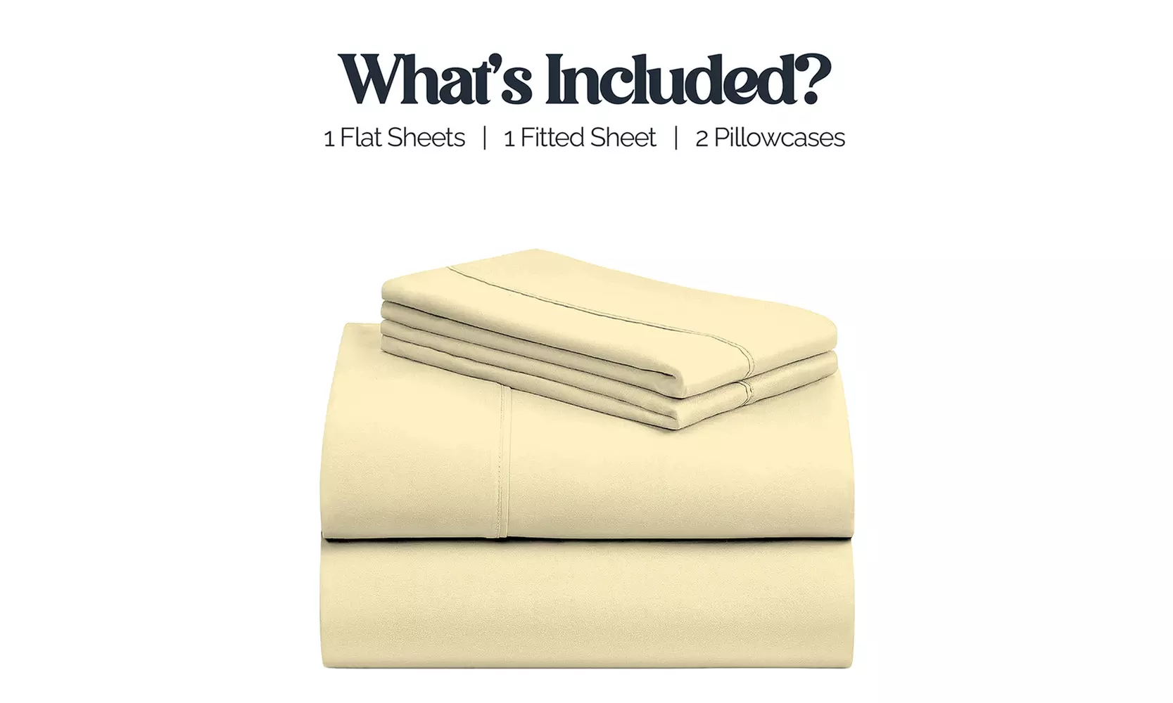 Bamboo Blend Cooling Sheets - 4PC Set, Ultra Soft & Wrinkle-Free