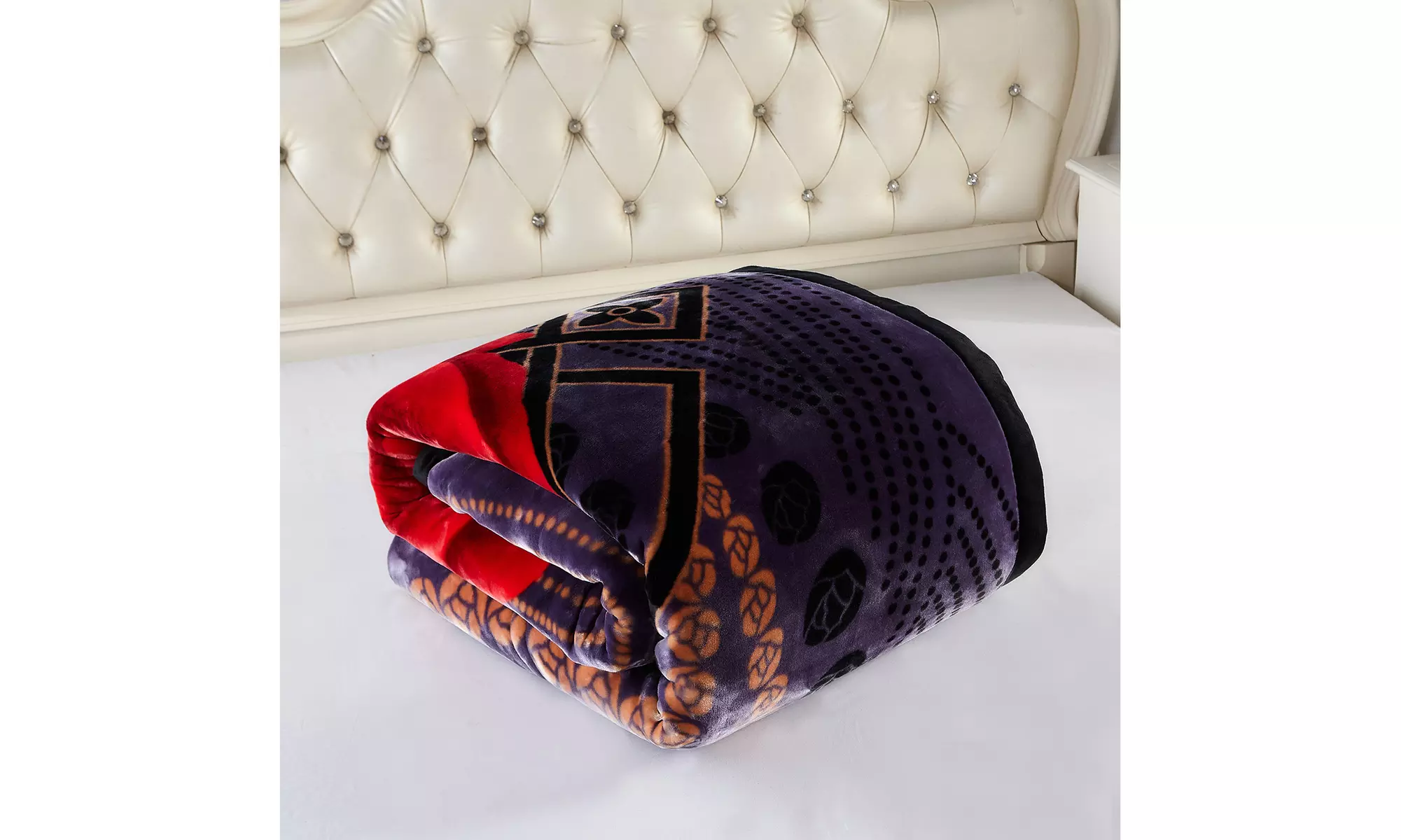 JML Heavy Fleece Blanket,2 Ply Printed Bed Blanket For King Size,85"x93",10Lb