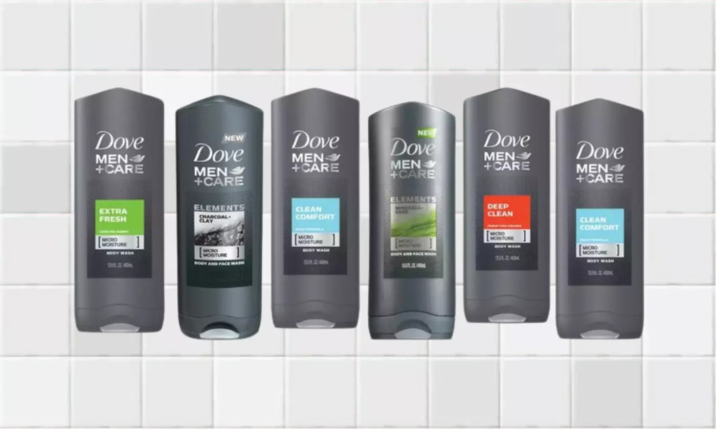 Dove Men Plus Care Body Wash & Face Assorted Scents 400ml (6 Pack) 