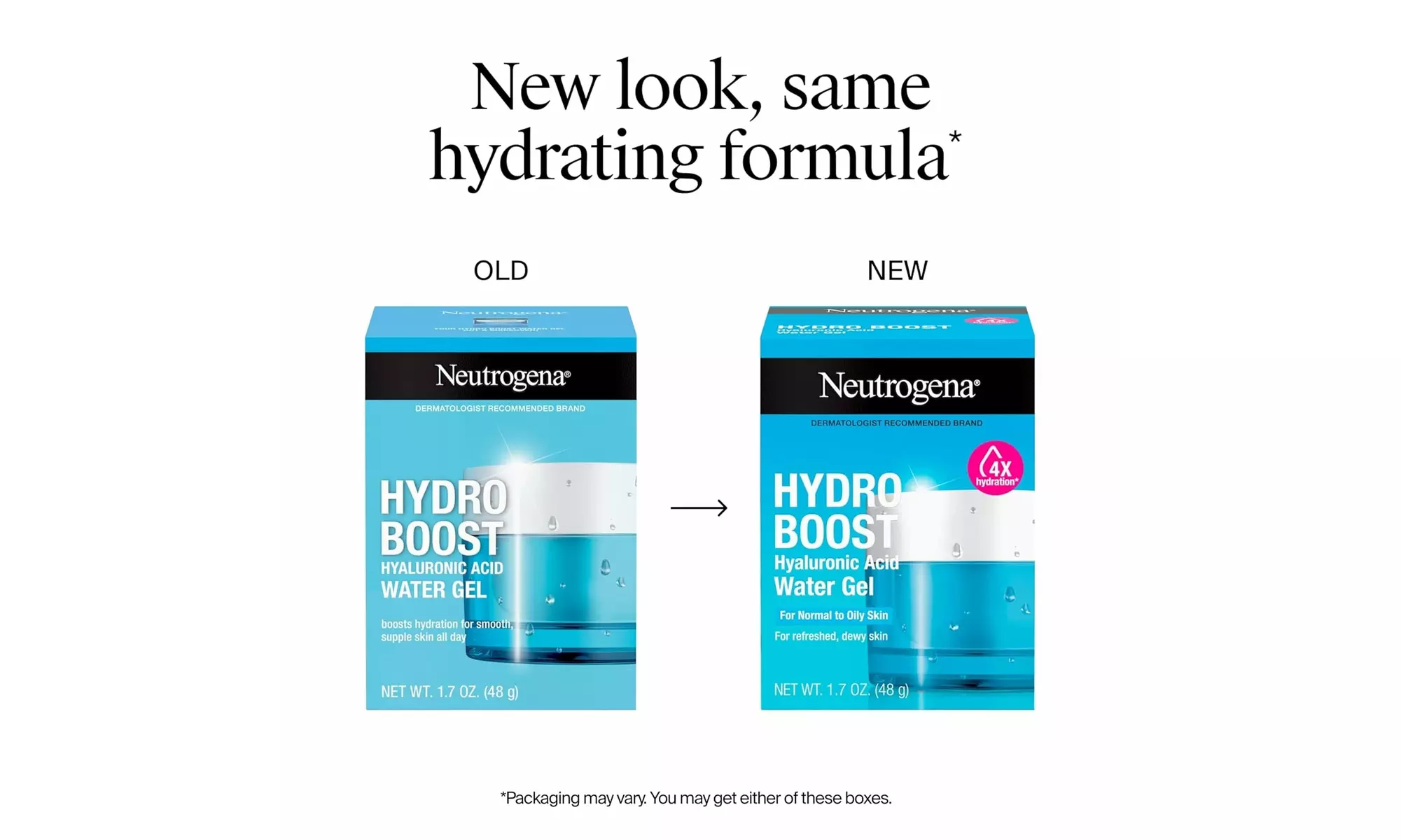 2-Pack Neutrogena Hydro Boost Water Gel with Hyaluronic Acid 1.7 Fl. Oz.