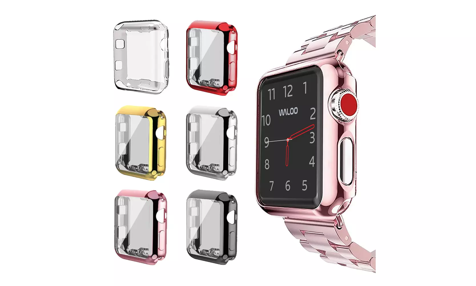 Waloo 2 Pack Electroplate Case for Apple Watch Series 1to 9 - Primary Image