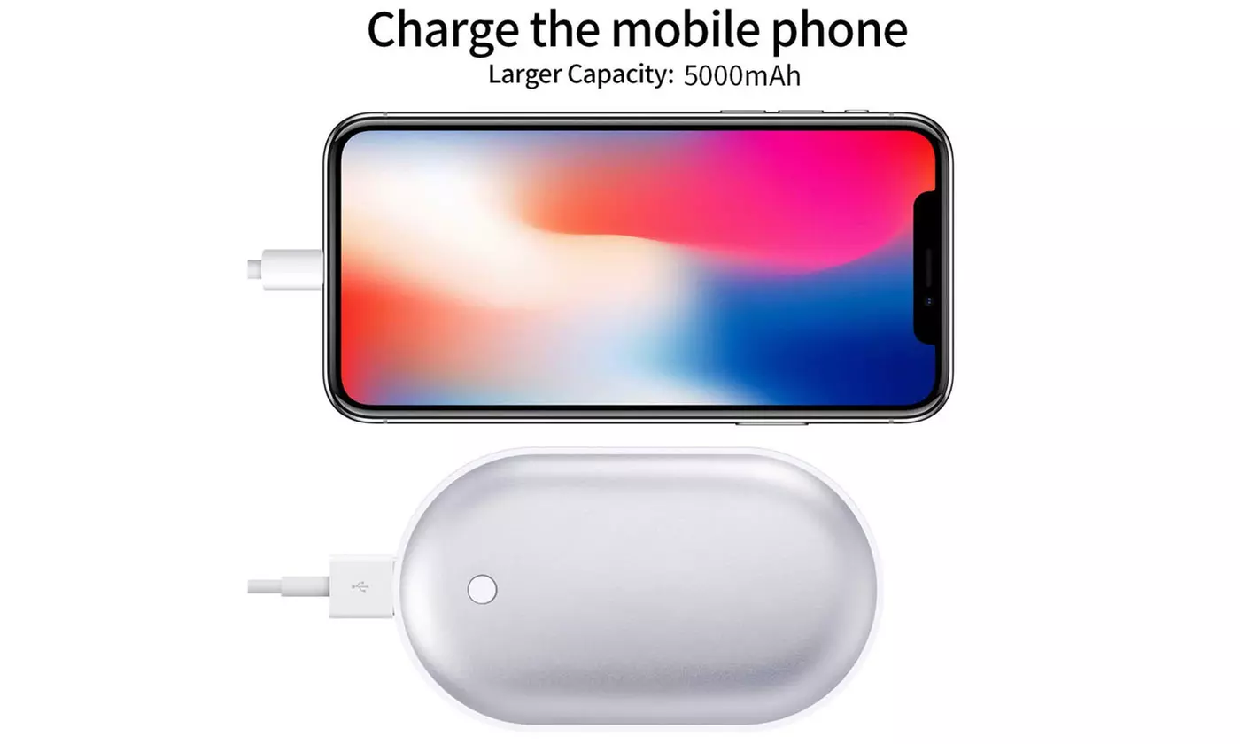 5000mAh Reusable Electric Pocket USB Hand Warmers Power Bank