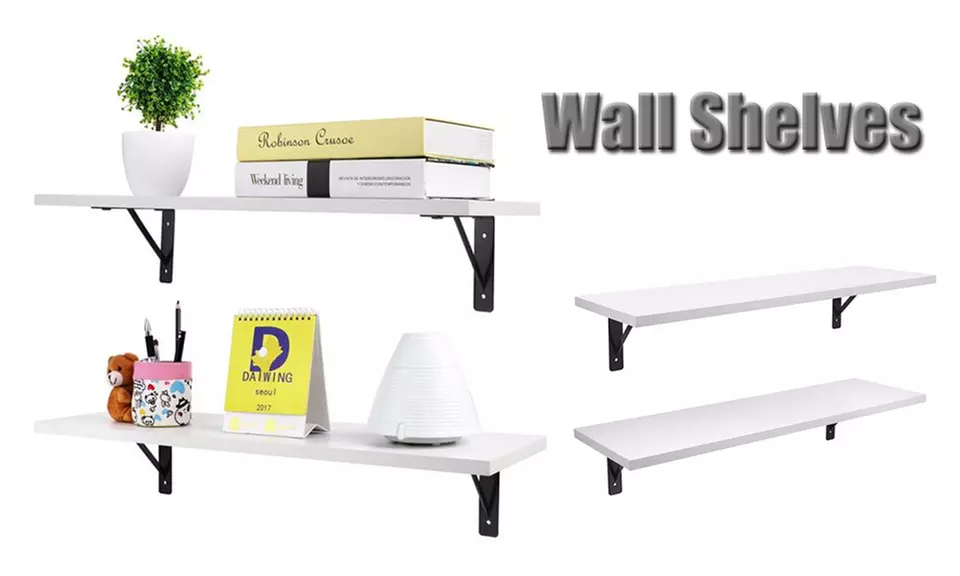 2PCS Display Ledge Shelf Floating Wall Shelves  - Primary Image