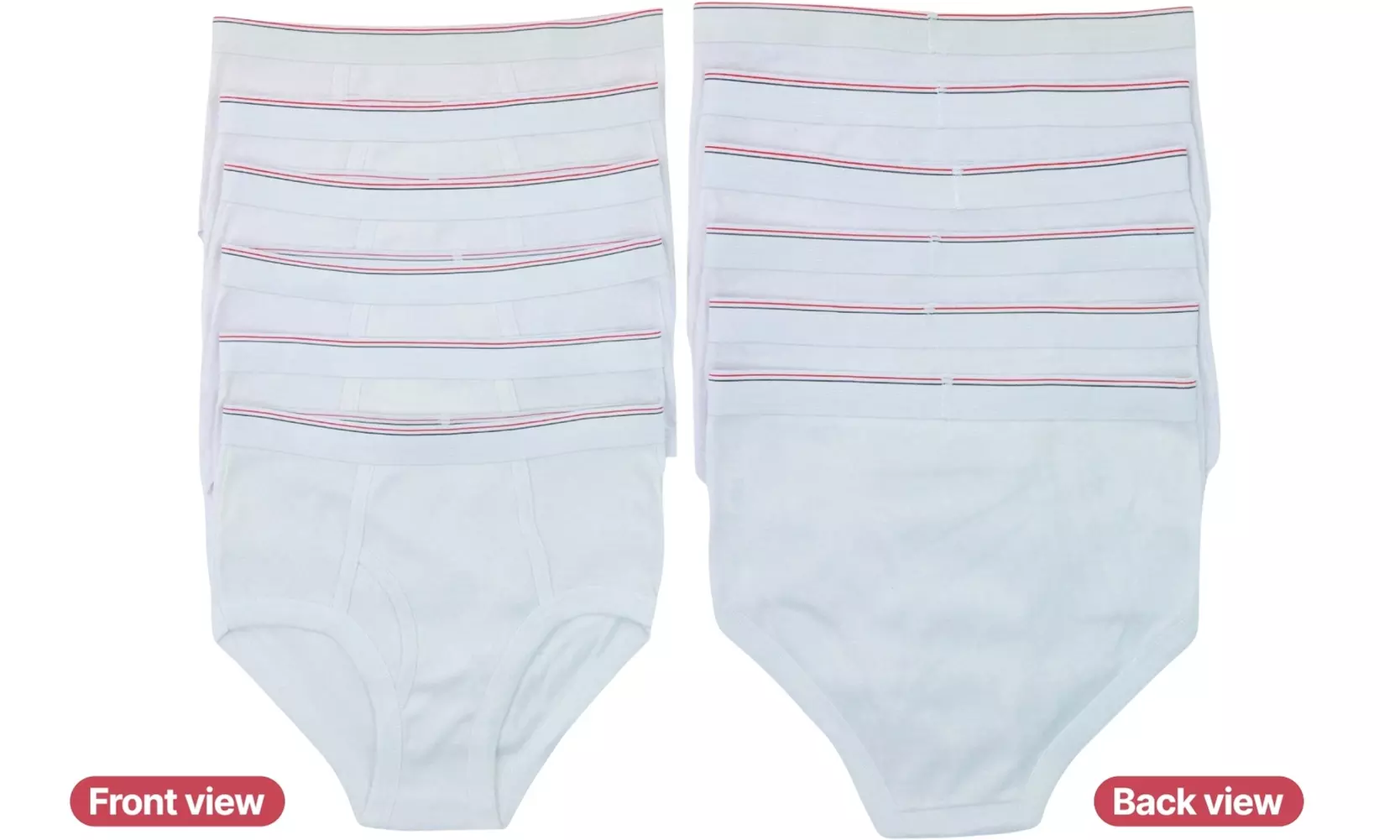 Three or Six ToBeInStyle Men's 100% Premium Cotton Wide Elastic Band Briefs