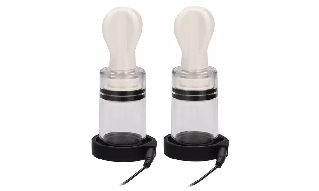 Shots Electroshock Nipple Suckers - Clear - Second Medium