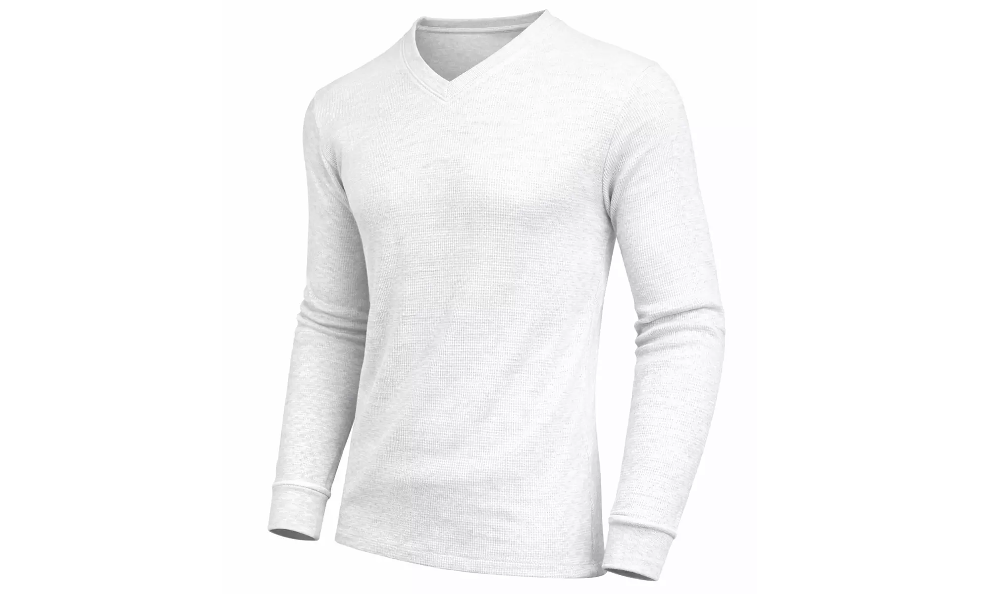 3-Pack Men's Long Sleeve Waffle-Knit V-Neck Thermal Shirts