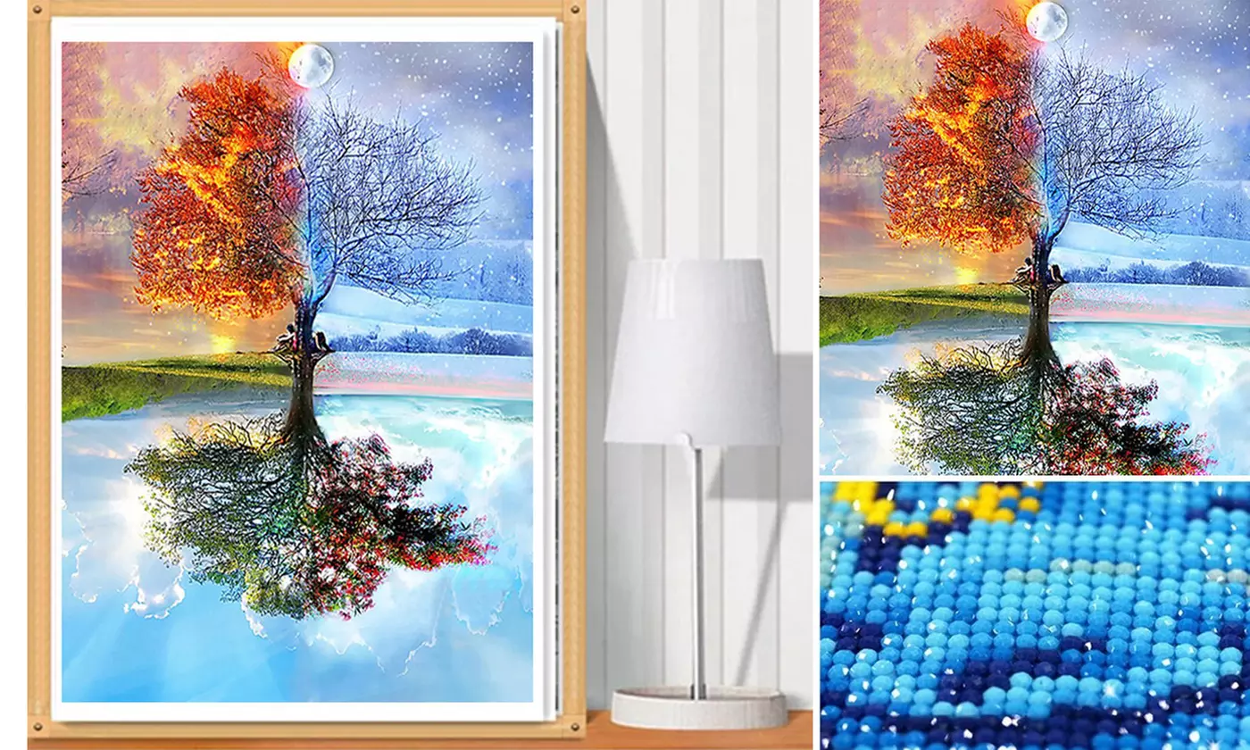 DIY 5D Gemstone Painting Drill Rhinestone Pictures Arts Craft Home Wall Decor - Primary Image