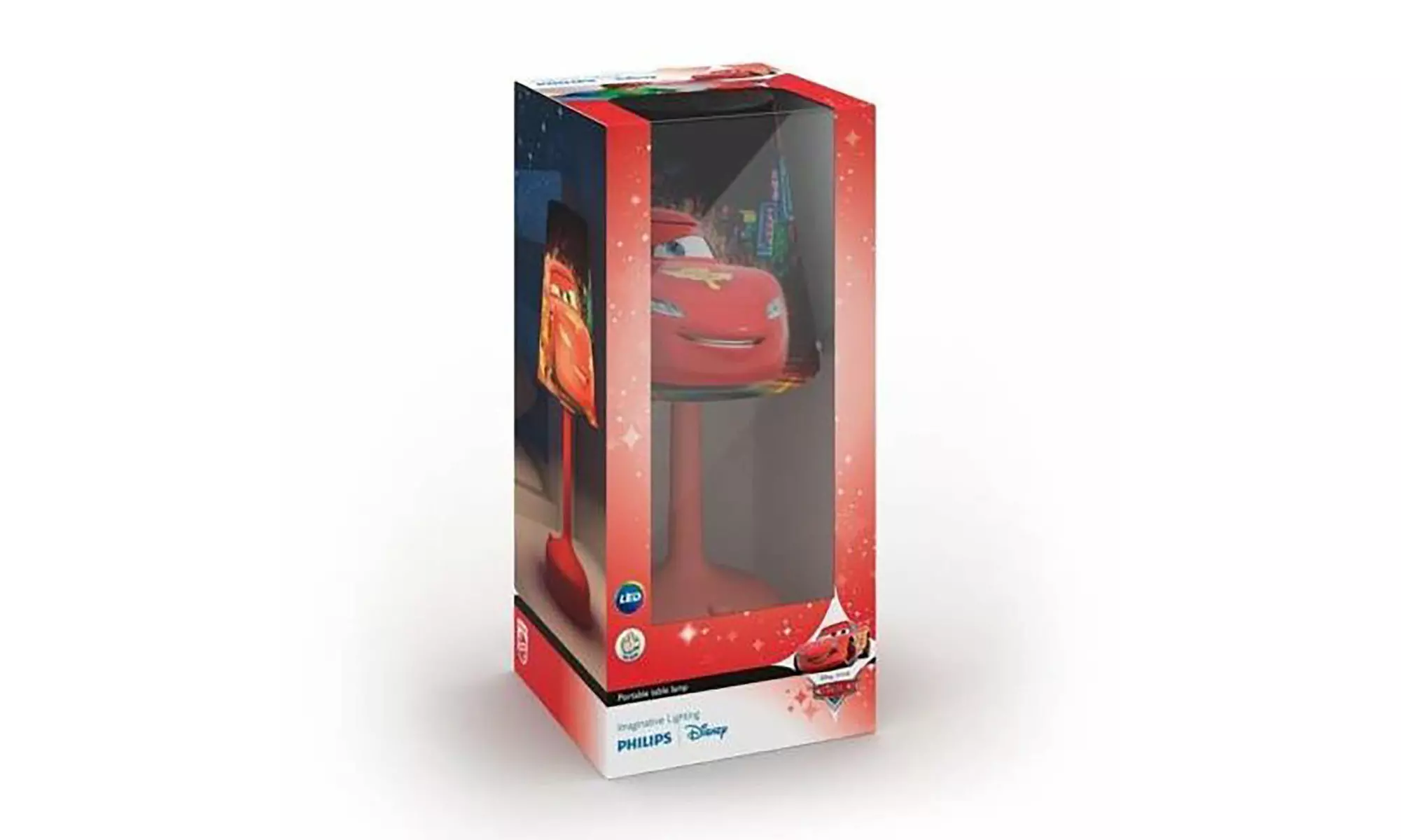 Philips Disney Cars Indoor Portable 10 Inch Kids Table Lamp with Shade, Red - Second Medium
