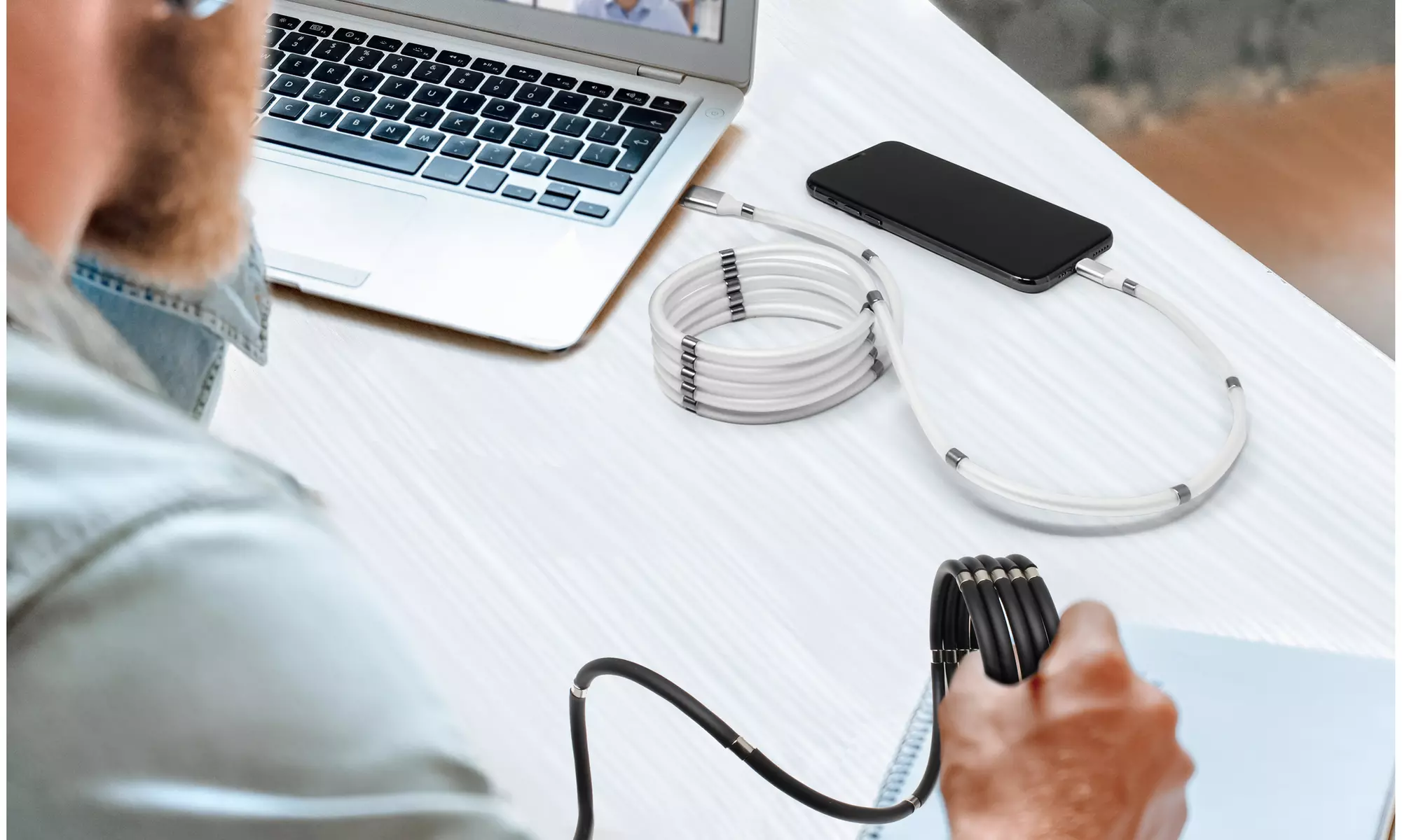 Aduro Fidget Cable Magnetic Self Winding MFI Lightning USB Cables