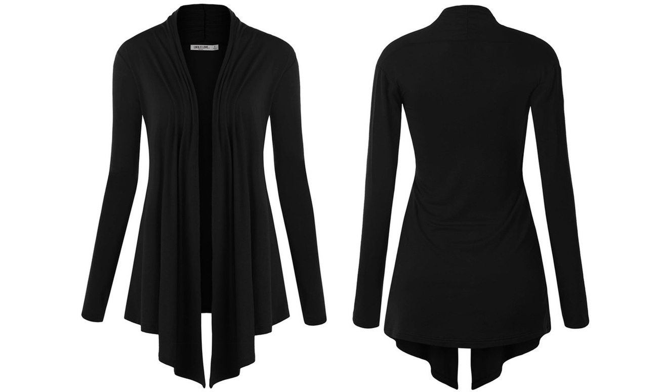 Open Front Cardigan S-3X by Made By Johnny Plus Size Sweater  