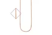 Italian 14k Rose Gold plated Solid Sterling Silver Box Chain - Second Medium