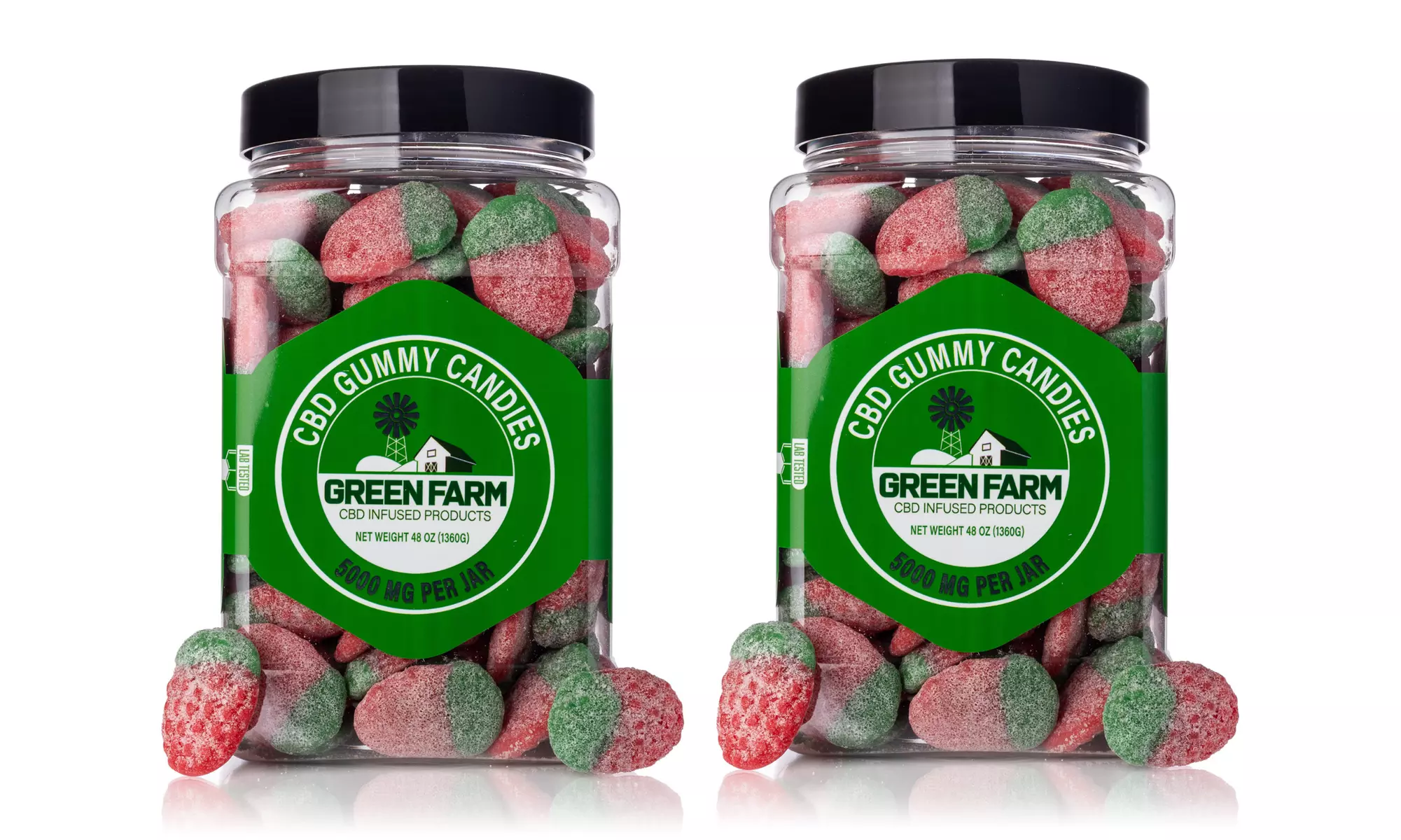 Sour Strawberry CBD Infused Gummy Candy from Green Farm (500MG-5000MG)