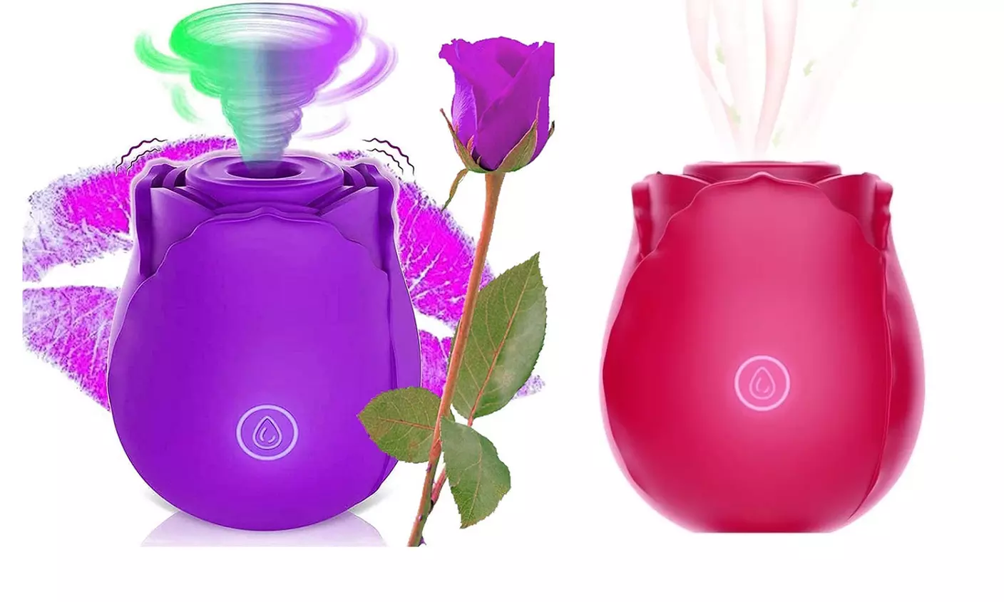 10 modes G-spot Stimulate Rose Shape Dildo Nipple Clitoris Vibrator - Primary Image