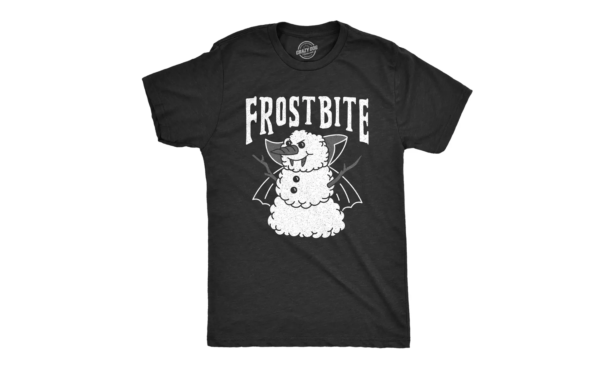 Mens Frostbite Tshirt Funny Vampire Snowman Halloween Graphic Novelty Tee - Primary Image