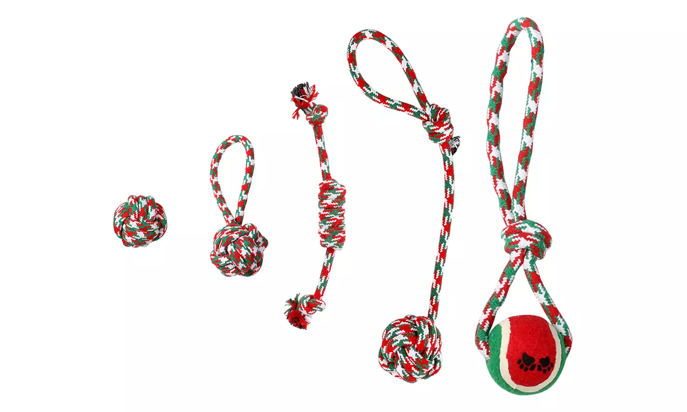 iMounTEK Christmas Dog Rope Chew Toys - Second Medium