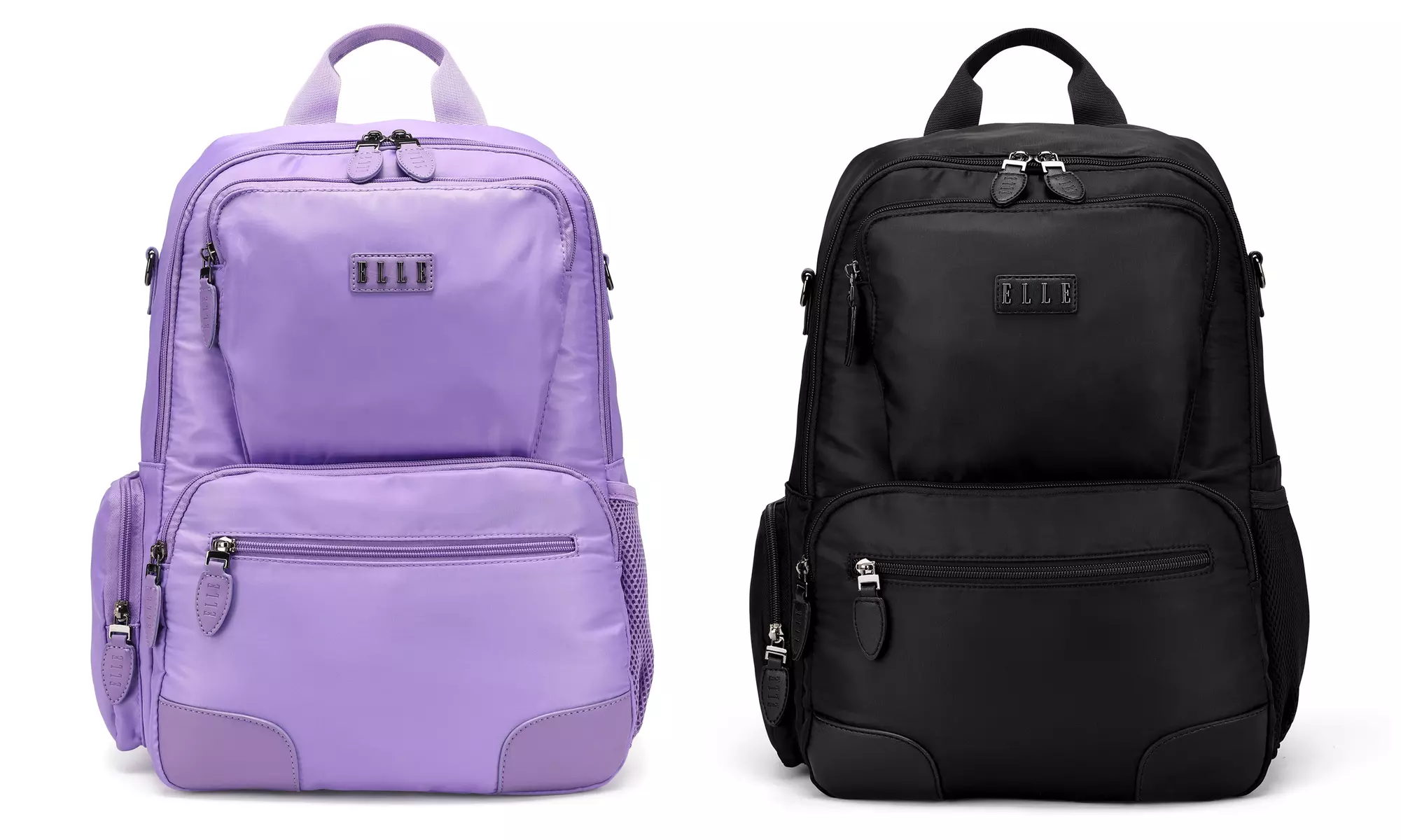 ELLE Voyage 20L Twill and Vegan Leather Backpack
