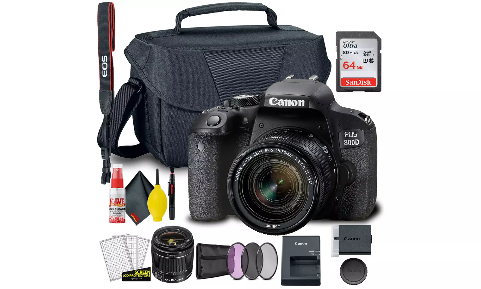 Canon EOS 800D / Rebel T7i DSLR Camera with 18-55mm Lens & More - Primary Image