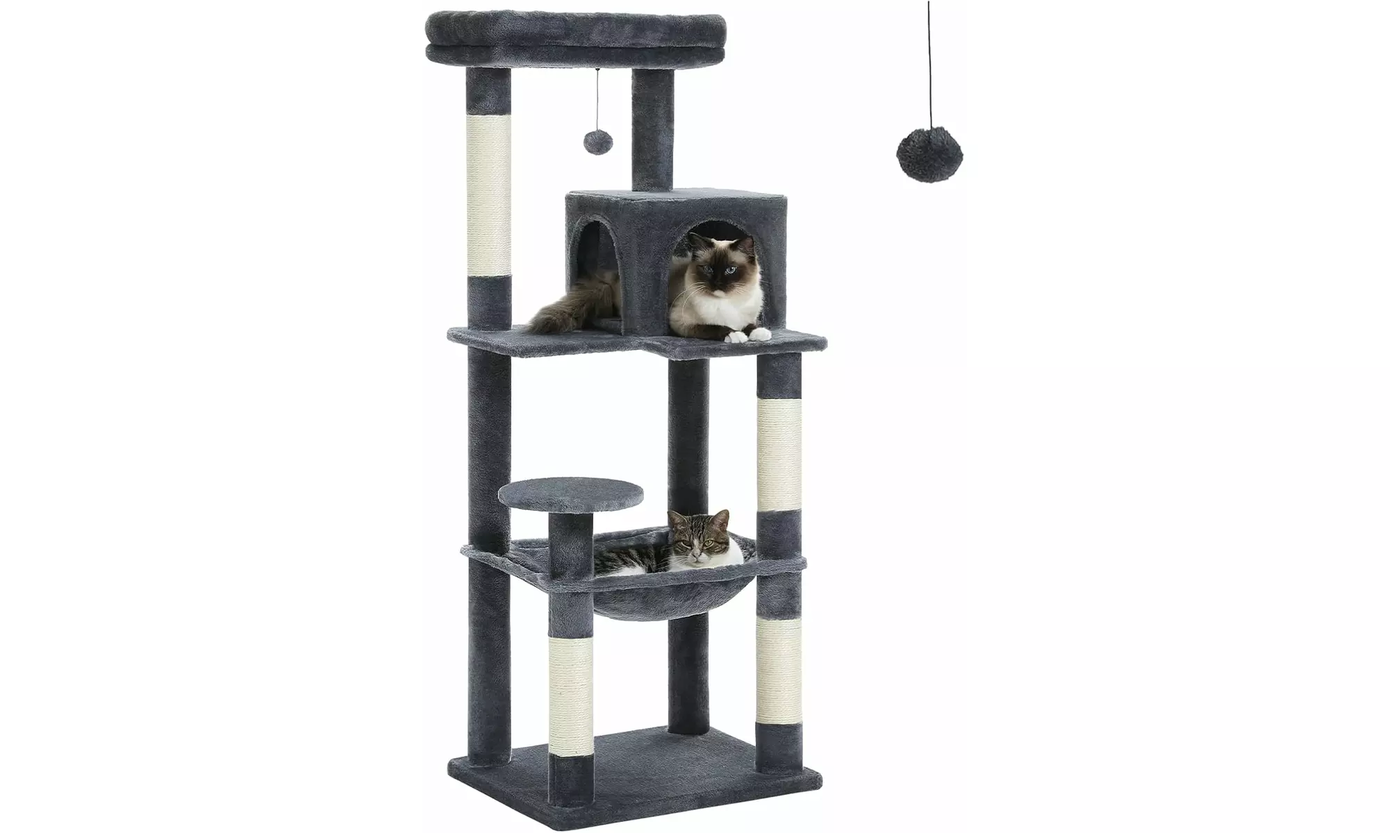 Luxury Cat Tree Cat Tower with Sisal Scratching Post, Cozy Condo, Top Perch