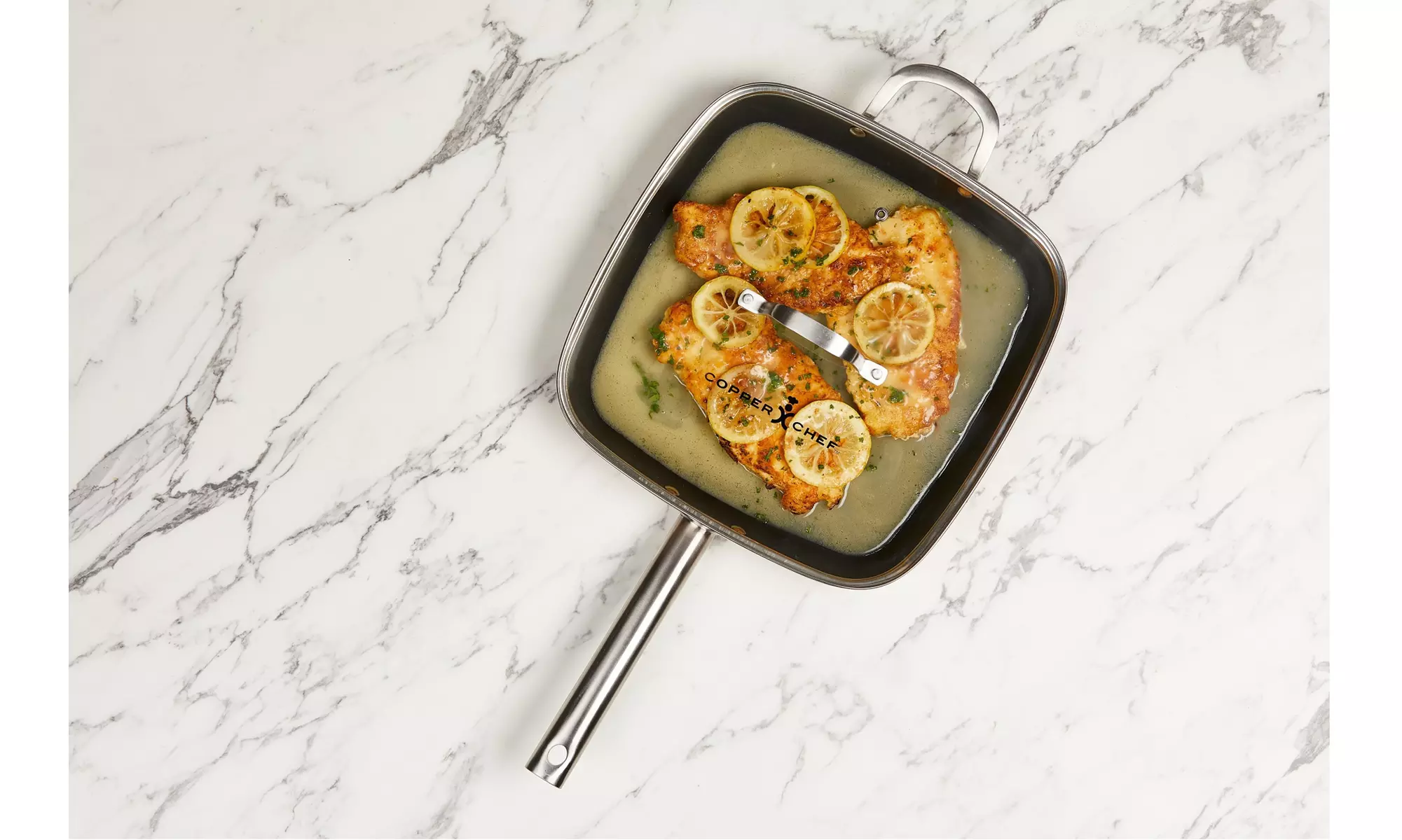 Black Diamond 12" Square Fry Pan with Lid - As Seen on TV! - Primary Image
