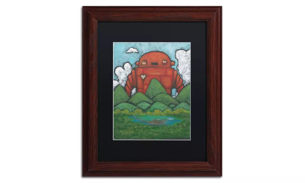 Craig Snodgrass 'Valley-Invader' Matted Wood Framed Art - Primary Image