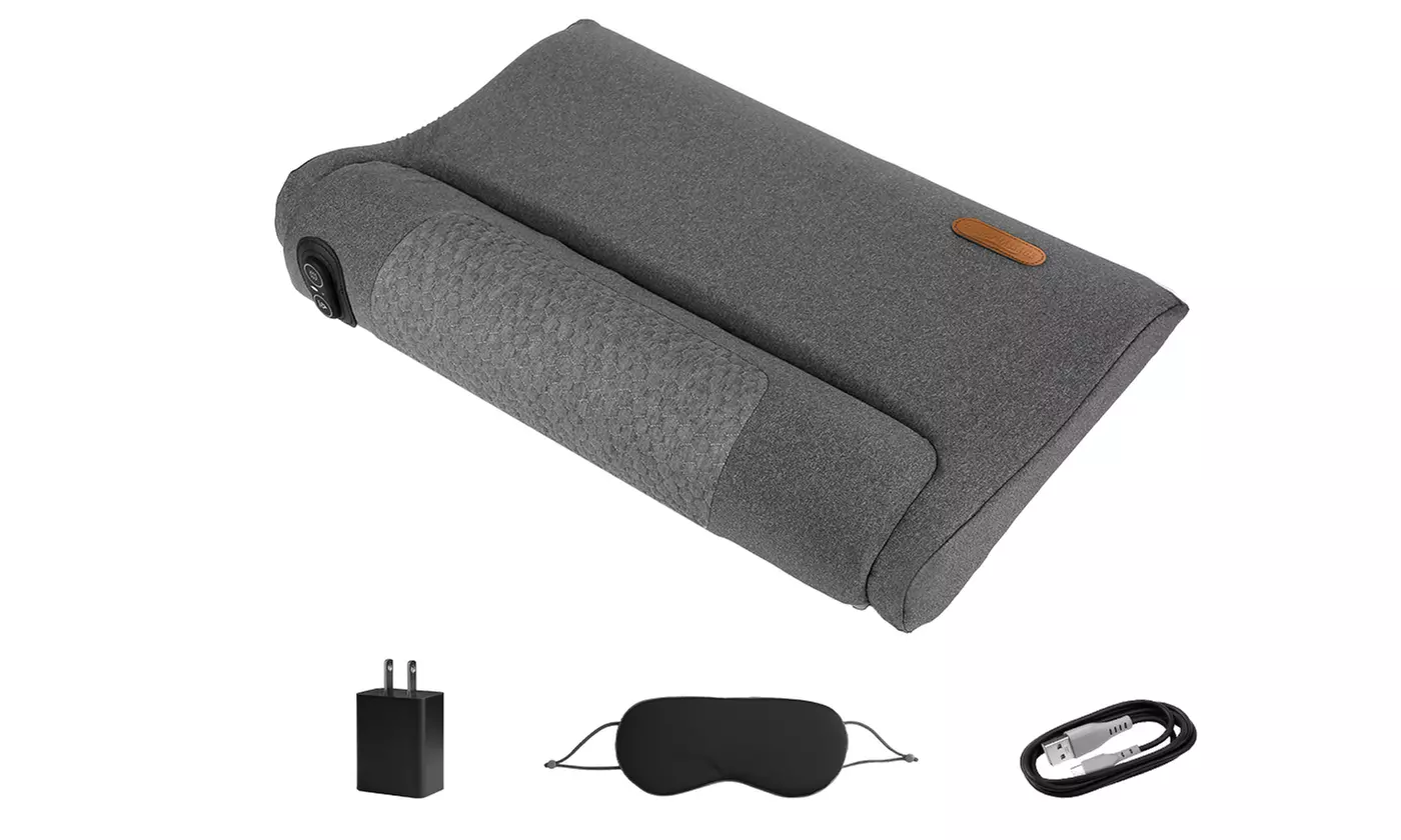 Massage Heated Neck & Lumbar Support Pillow Set