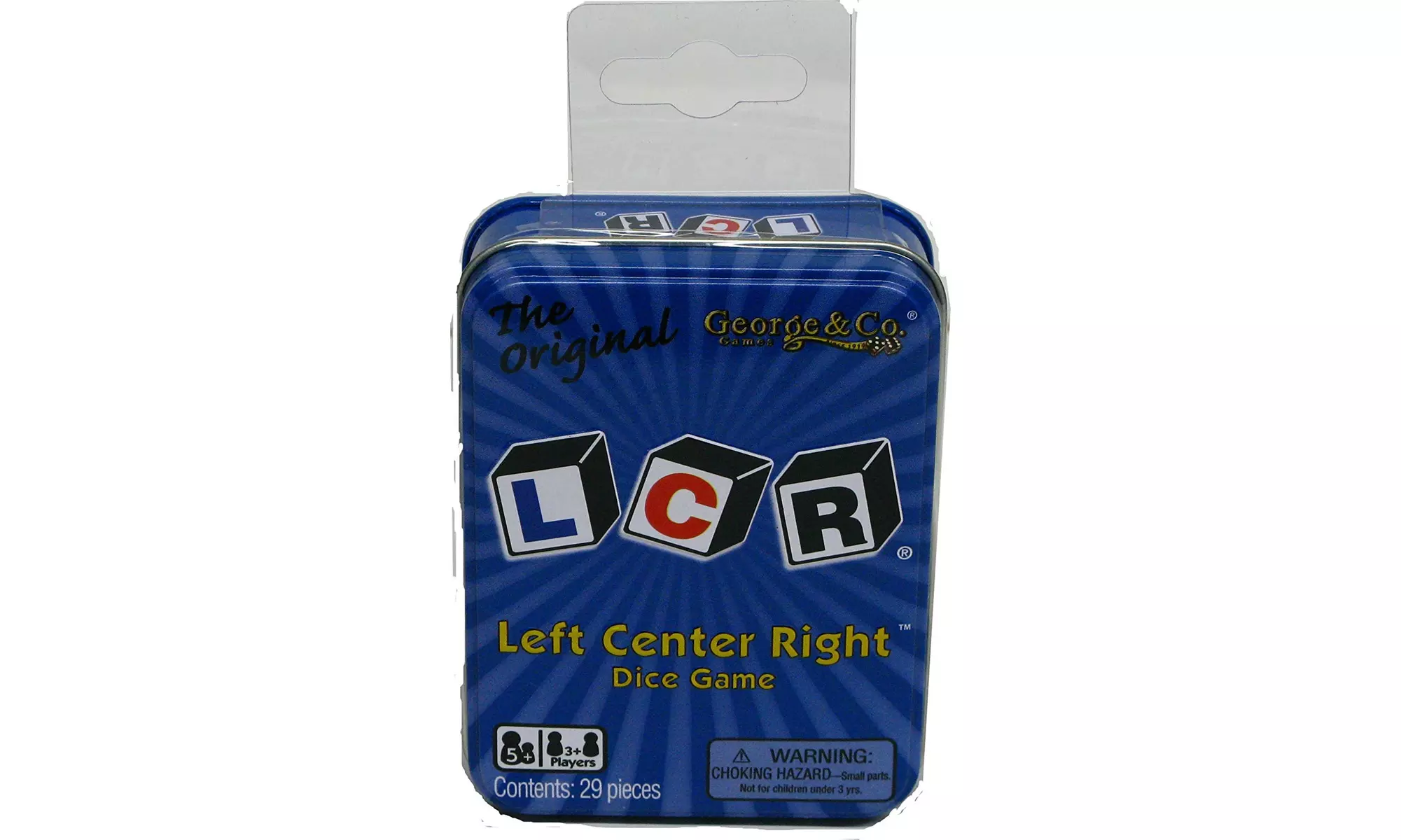 LCR Left Center Right Dice Game - Blue Tin - Primary Image