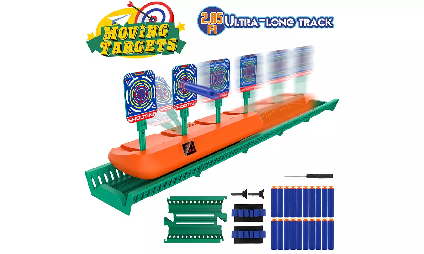 Shooting Targets for Nerf Guns Electronic Scoring Targets & 2.8ft Moving Track - Primary Image