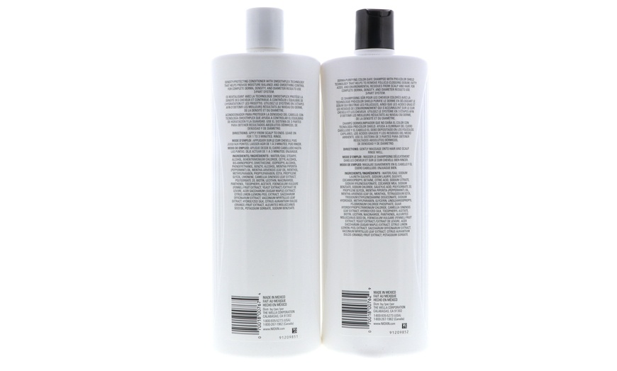 Image 3: Nioxin Cleanser Shampoo and Scalp Therapy Conditioner Liter 33.8 oz Set Combo