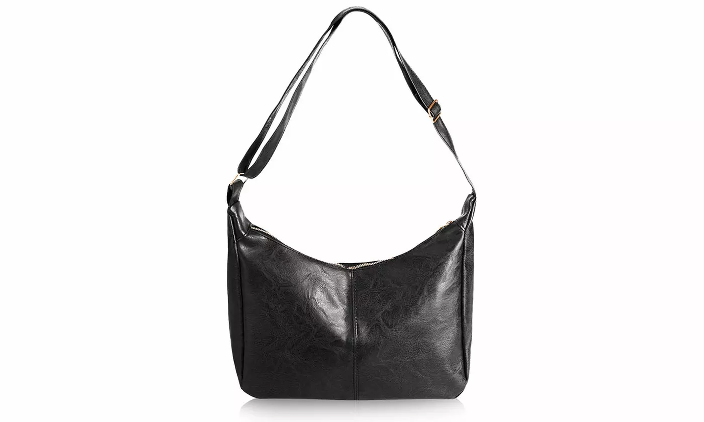 Women PU Leather Tote Slouchy Shoulder Hobo Bags
