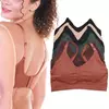 6-Pack Dark Color Bralettes with Hook-Eye
