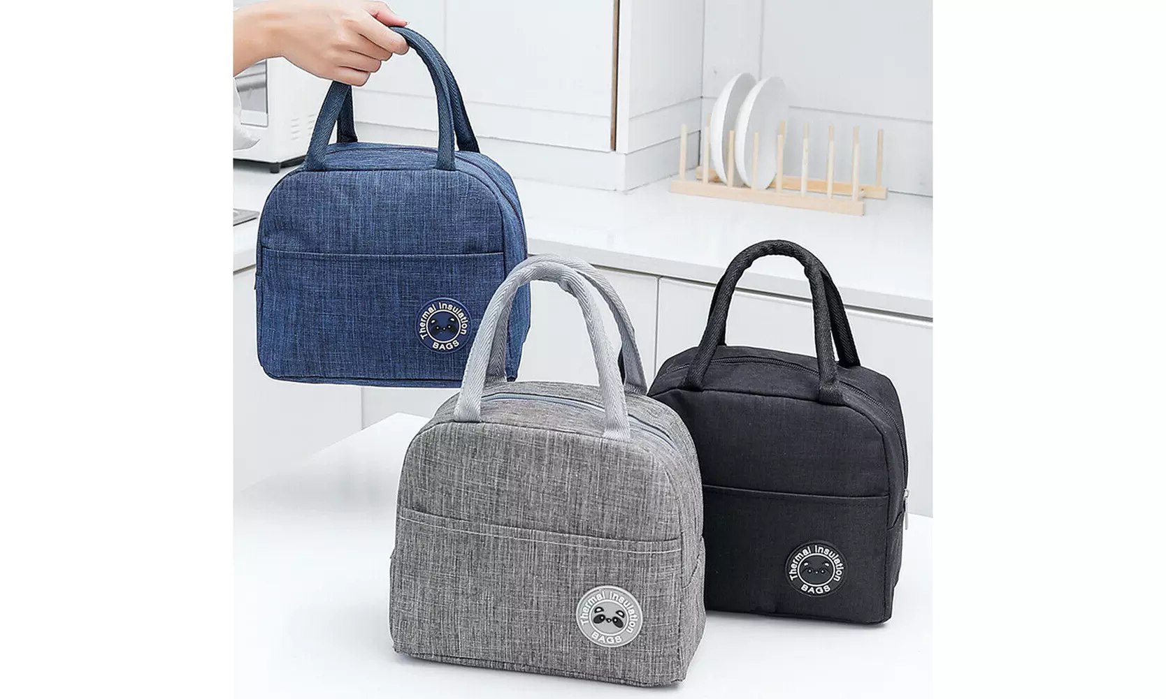 Portable Insulated Lunch Bag Bento Box Cooler Tote for Kids Adult Men Women