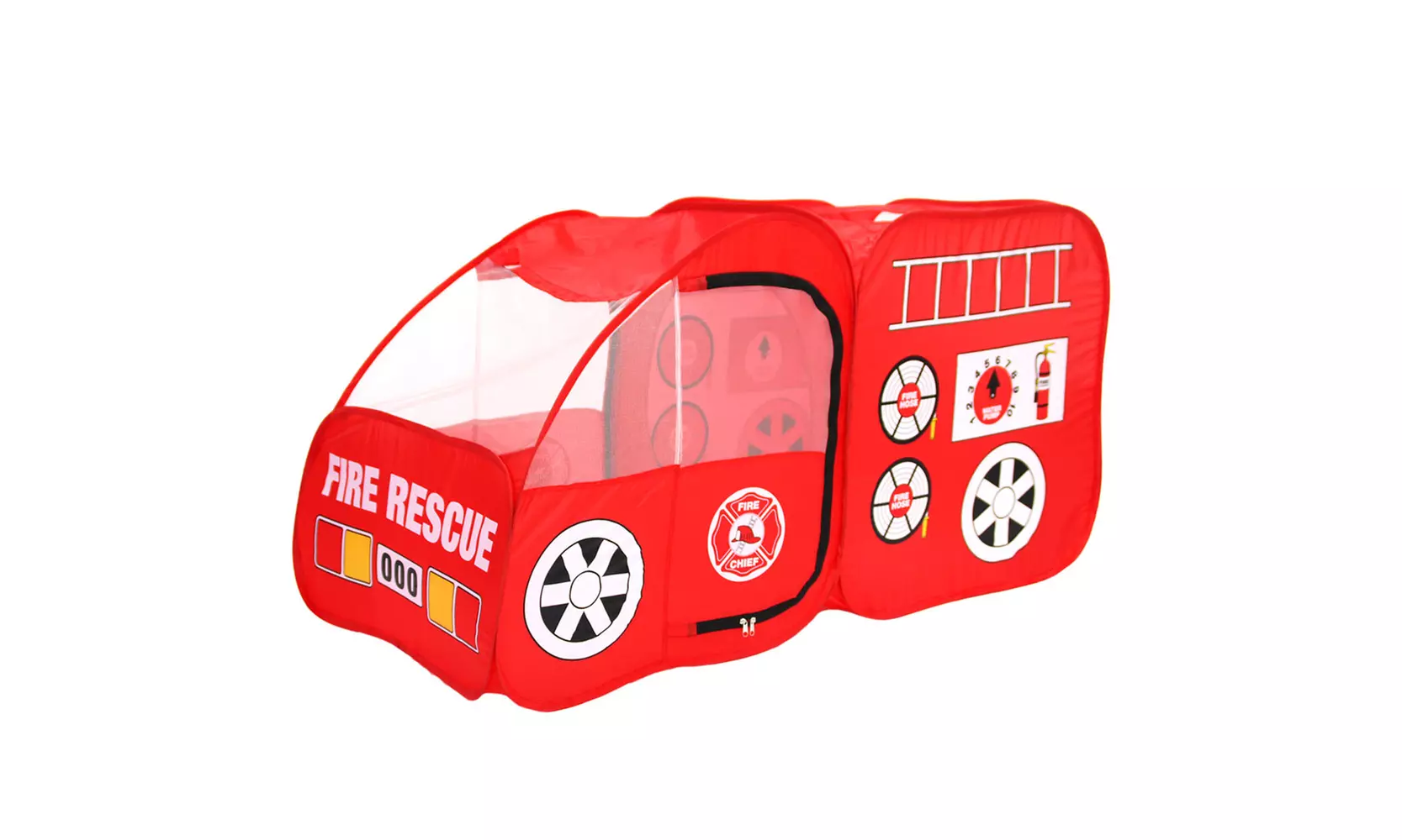 Fire Engine Design Folding Portable Playpen Tent Play Yard Red - Primary Image
