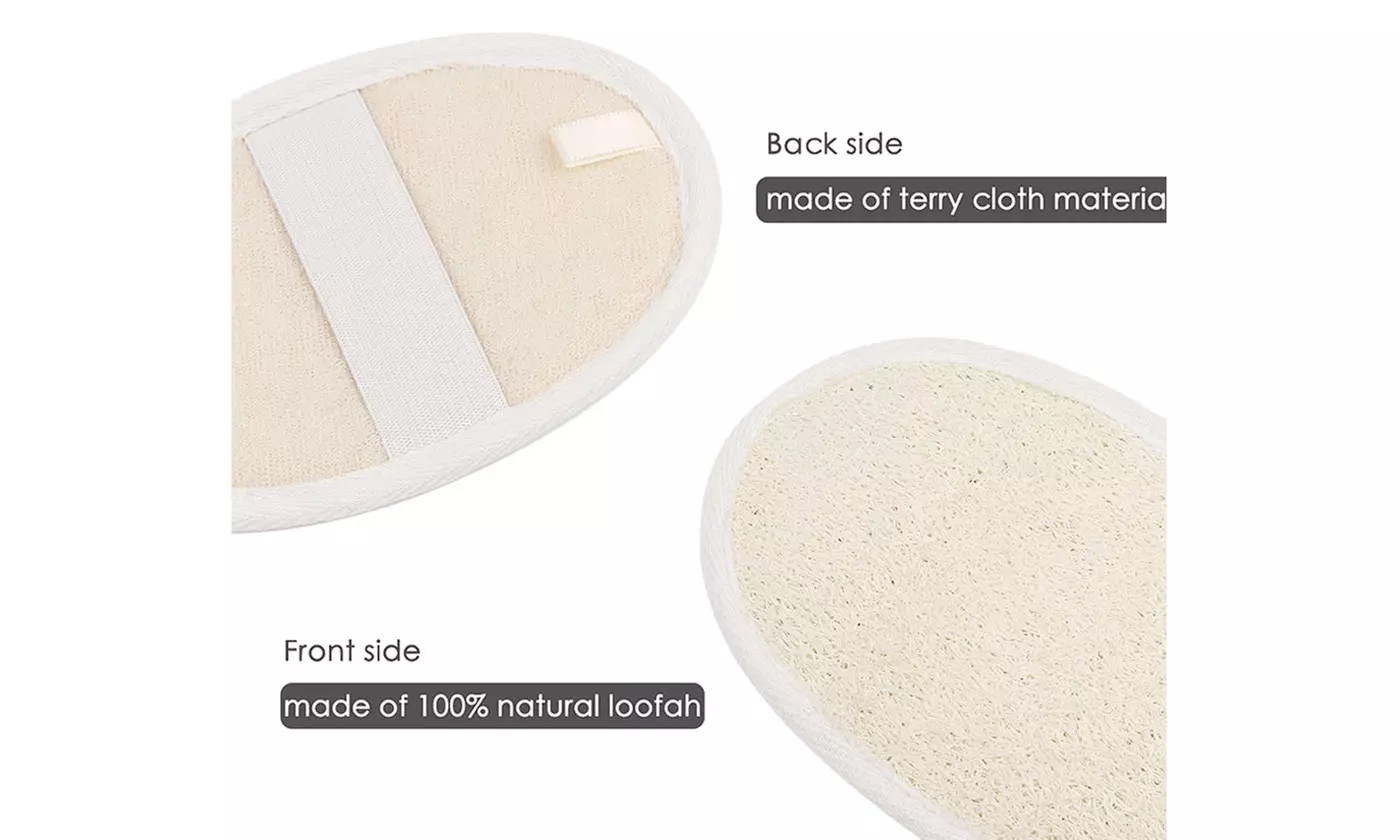  Exfoliating Loofah Pad Natural Face Luffa Body Sponge Scrubber Brush Bath Set