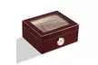 25-50 Cigar Humidor Storage Box Desktop Glasstop Humidifier w/ Hygrometer Cherry - Second Medium