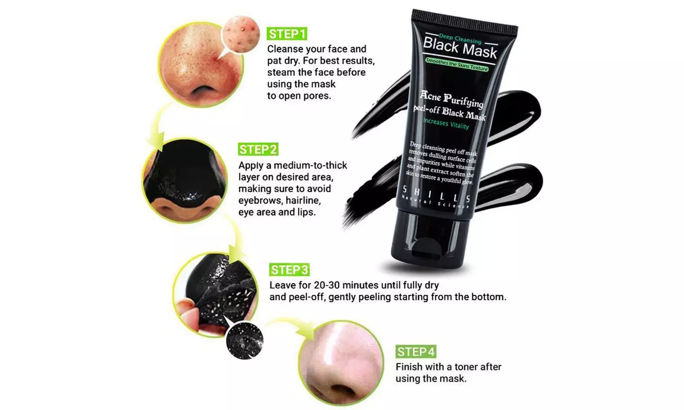 Purifying Black Mask Peel Off Facial Cleansing Blackhead Remover 50 mL