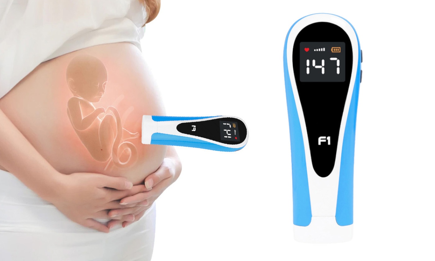 At-Home Baby Fetal Doppler Monitor for Fetal Heart Rate with Gel