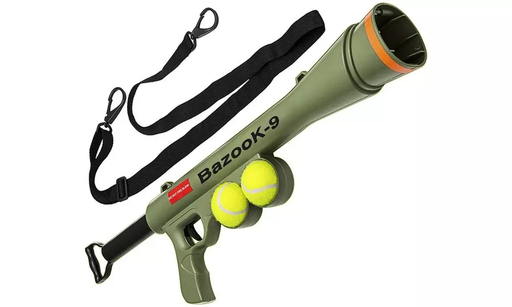 BazooK-9 Squeaking Pet Tennis Ball Launcher for Dogs - Second Medium