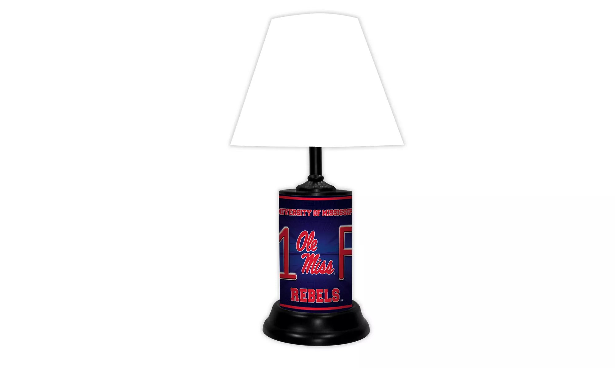 NCAA 18-inch Desk/Table Lamp with Shade, #1 Fan with Team Logo