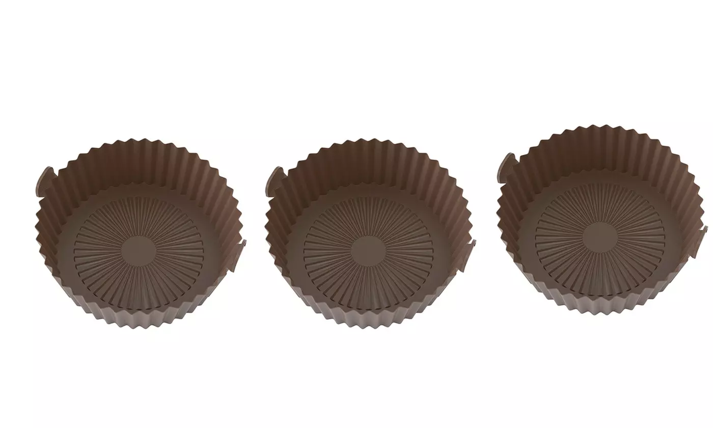Silicone Air Fryer Tray Basket Non-Stick Safe Oven Baking Tray Reusable Kitchen