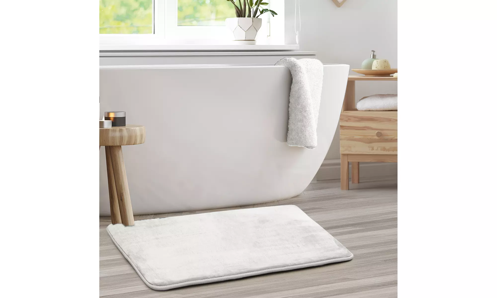 Memory Foam Bathroom Rug Set, Contour, Large, Small or 3-Piece Bathroom Mat Set