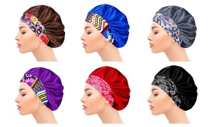 Women's Large Luxurious Silky Satin Sleeping Bonnet Headband Scarf