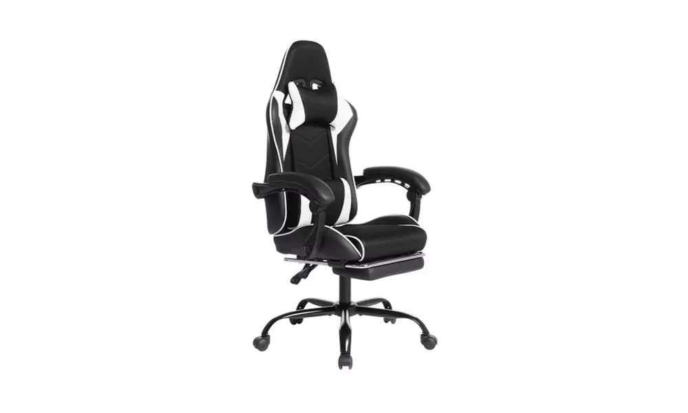 Heavy Duty High Back Gaming Chair with Footrest and Massage Function
