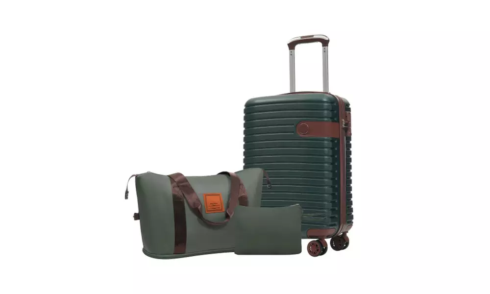 Three-Piece Luggage Set with an ABS Carry-on Suitcase