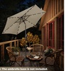 Image 5: 9ft. Patio Umbrella Solar LED Lights Steel Tilt with Crank