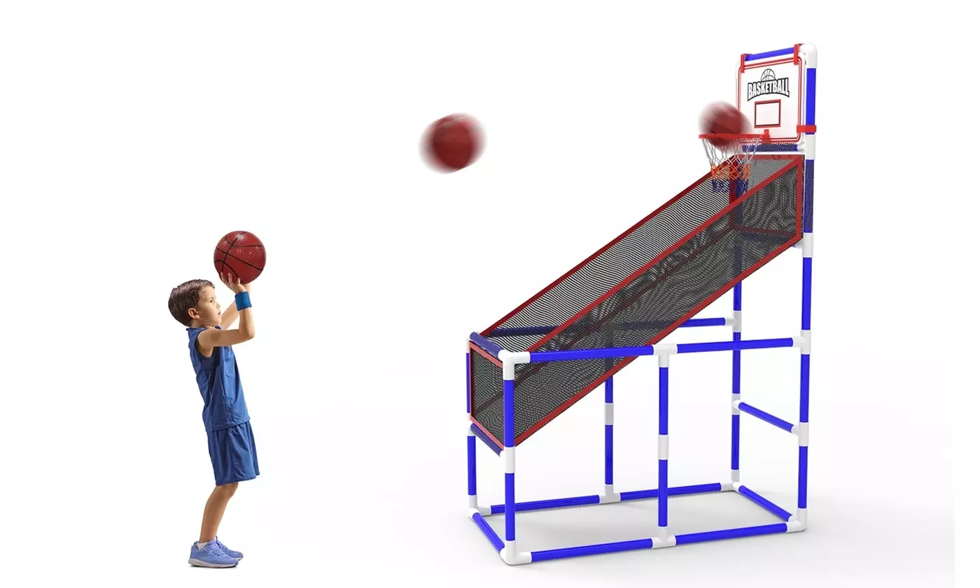 iMounTEK Kids' Adjustable Basketball Hoop Set with 2 Balls for Ages 3-12