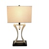 Image 3: Elegant Designs Conference Room Hourglass Shape with Pendulum Table Lamp - Chrom